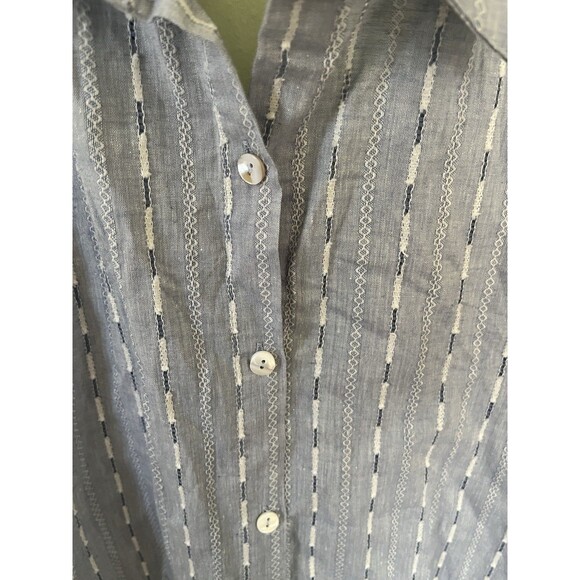 Solitaire Swim Beach Cover Up Tunic Dress Blue Pullover Large - Picture 3 of 8